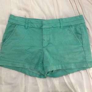 Francesca’s Pool Blue Green Comfy Chino Shorts